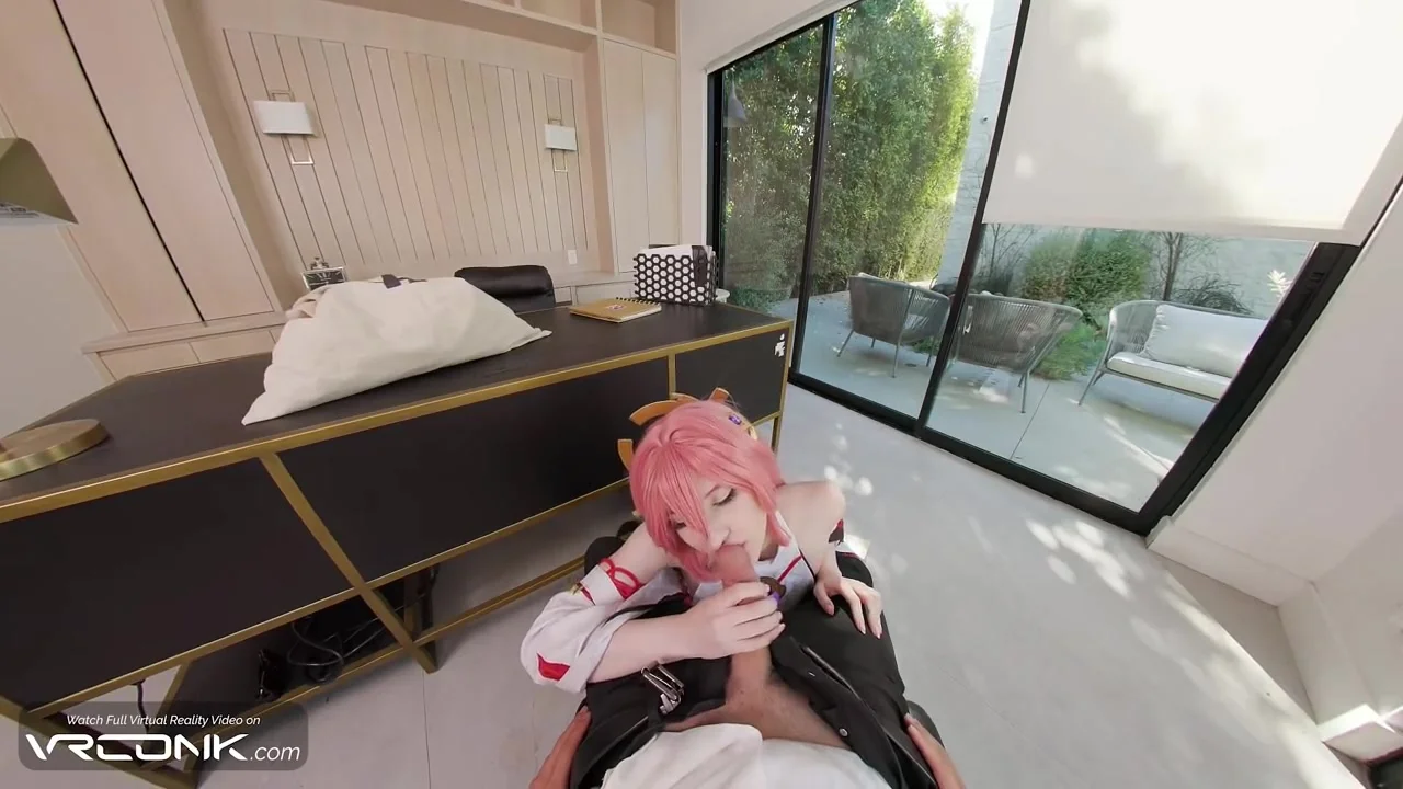 VR Conk Genshin Impact Yae Miko A sexy teen 18+ Cosplay Parody PT2 With Melody Marks In HD Porn