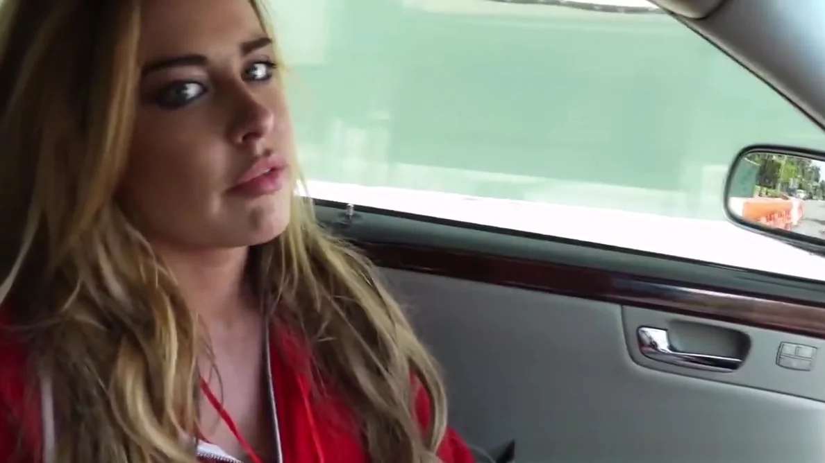Busty stranded teen 18+ plowed in public car