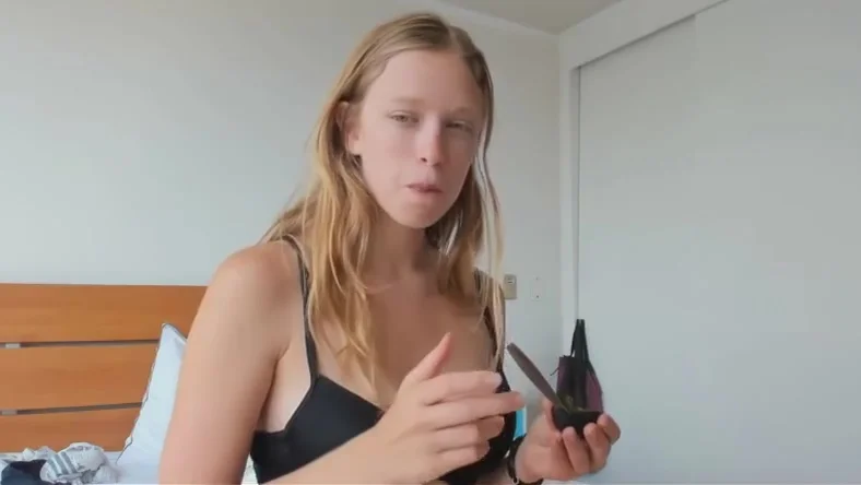 Girl next door masturbation near the window on webcam