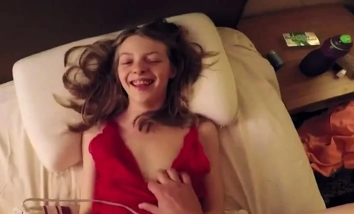 Bound Up Blonde has Her small cunt Toyed inside the Bedroom