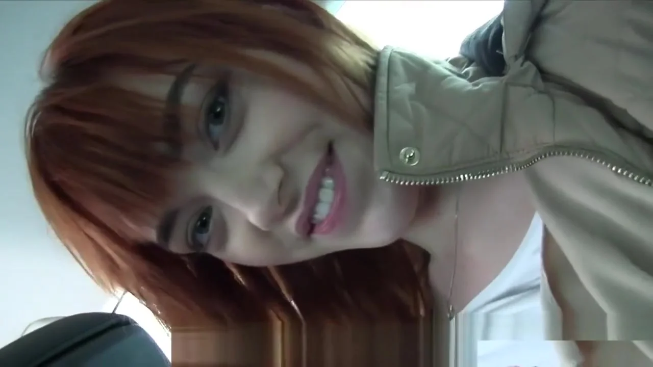 German Redhead Beauty Fucks In Car In Public