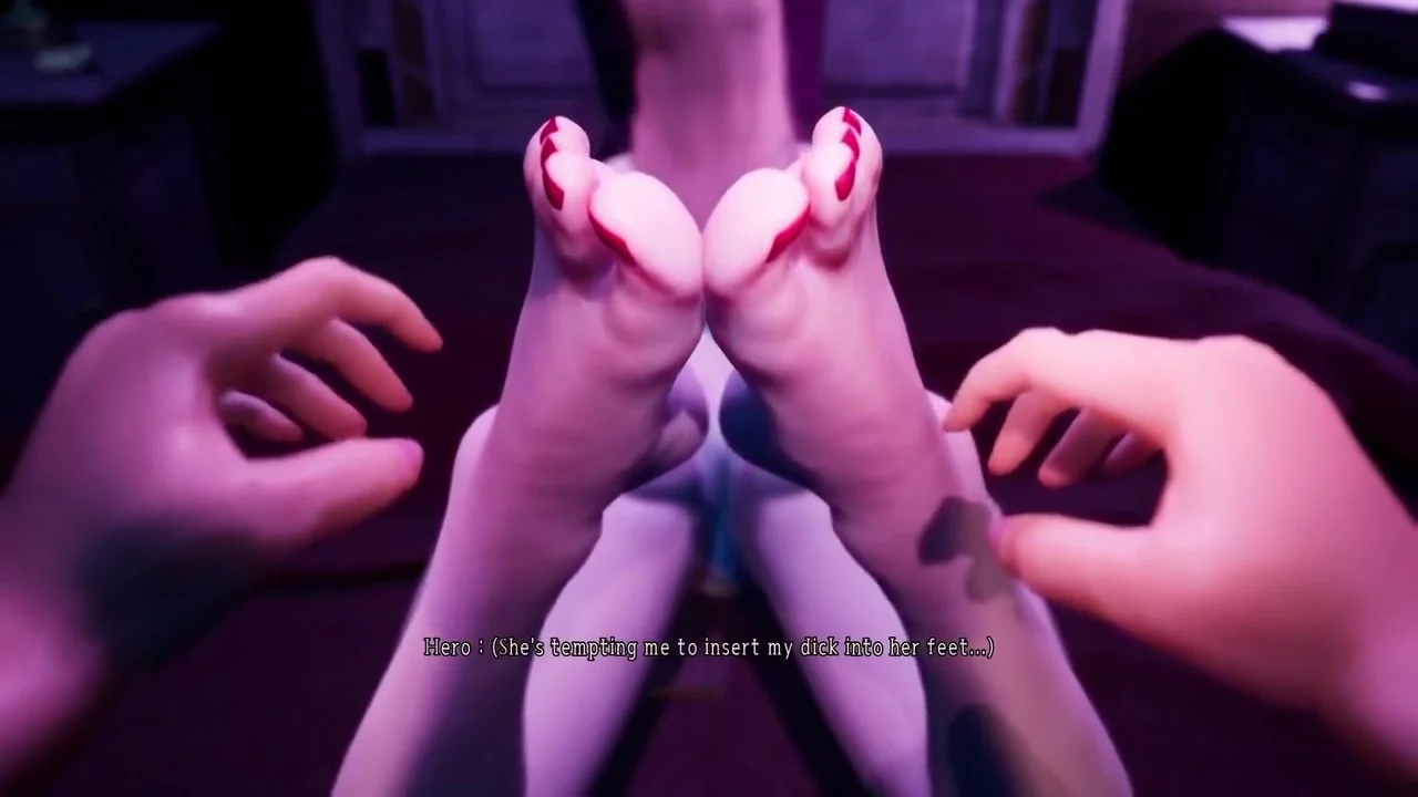 Stepbrother Cum From Footjob After Licking My Feet And Sucking Toes With Anime Hentai