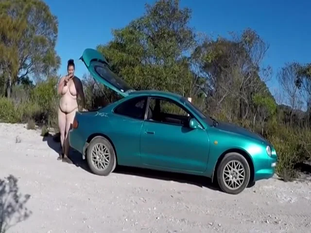 Masturbating Beside Car 2