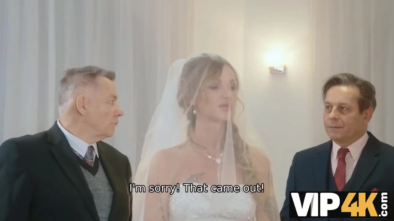 VIP4K. Olivia Sparkle in a wedding dress and veil caught on camera fucking