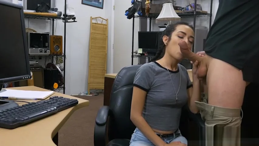 Slim teen 18+ babe gets nailed by pawn dude