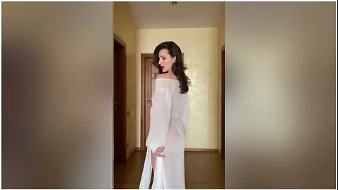 Sexy Milf Brunette Dancing Striptease Left Alone At Home