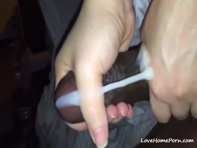Horny White Chick Gently Milking A Fat Black Love Tool