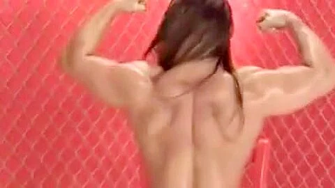 Nude muscle woman with big clit