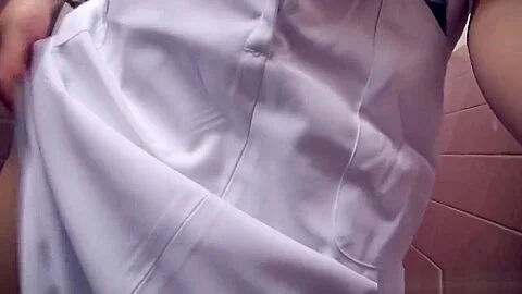 Shiori Kamisaki wild Asian nurse in solo pussy play