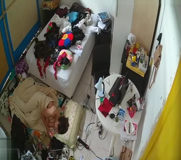 Young girl in the room