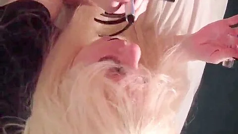 Long black fingernails nailjob blowjob