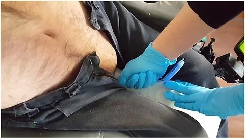 Nurse Puts Cripple Dick In Urinal To Pee