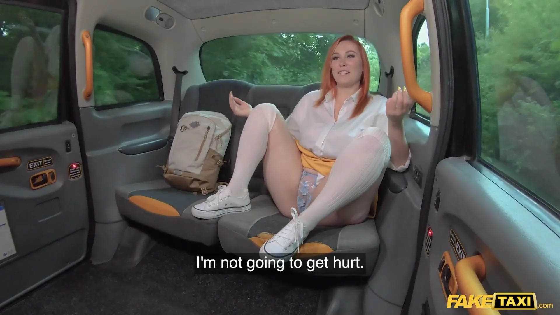 Taylor Gunner In Redhead With Big Natural Boobs And A Sexy Big Ass Fucked In A Taxi