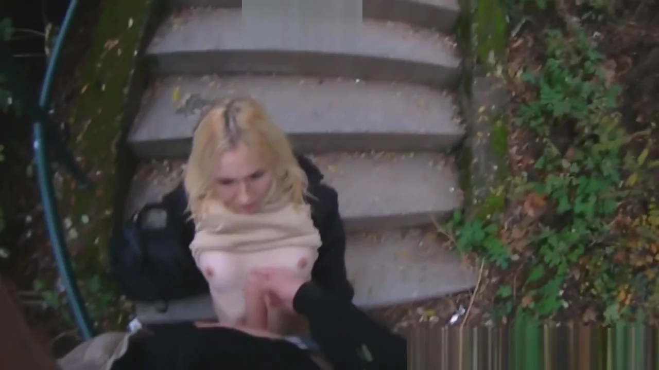 Pickedup euro amateur jizzed on tits outdoors