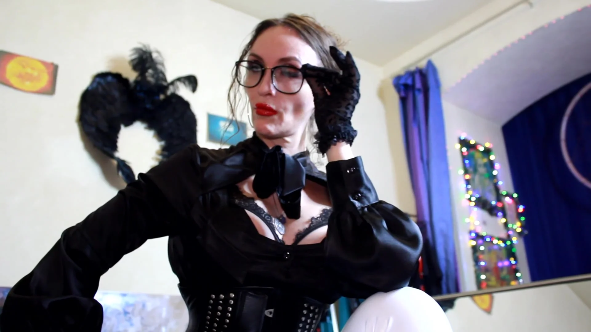 Sexy Fetish Milf Dominatrix Eva Latex White Leggins High Heels Femdom Bdsm Kink Satin Mistress Hot