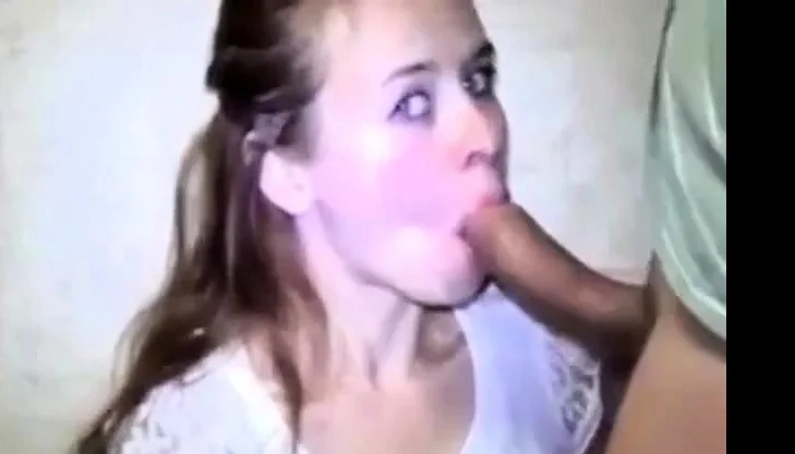 Sweet girl gives a tender blowjob and gets mouth fucked