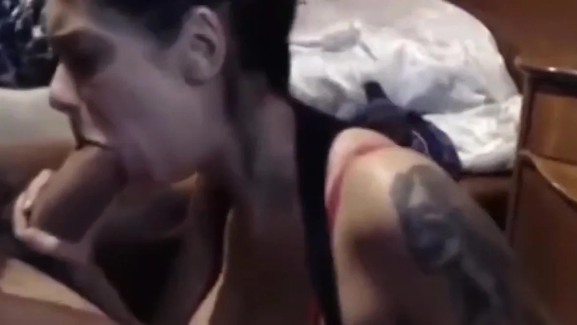 Hot Busty Brunette Sucks That Very Big Cock Before College