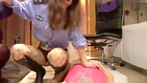 Chinese Femdom Facesitting and Piss