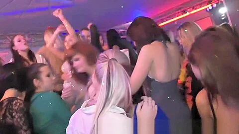 Party ladies getting sprayed with cum