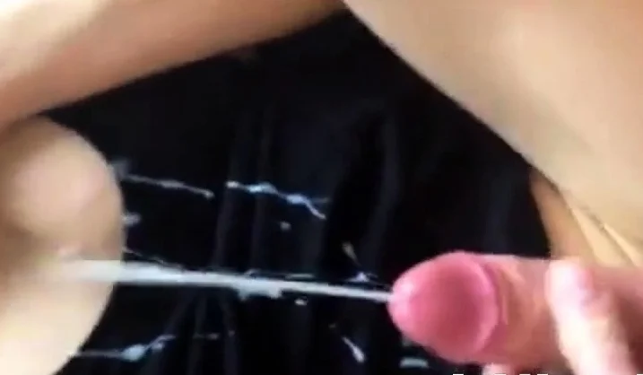 Ooops! I stained my black dress with cum again!!