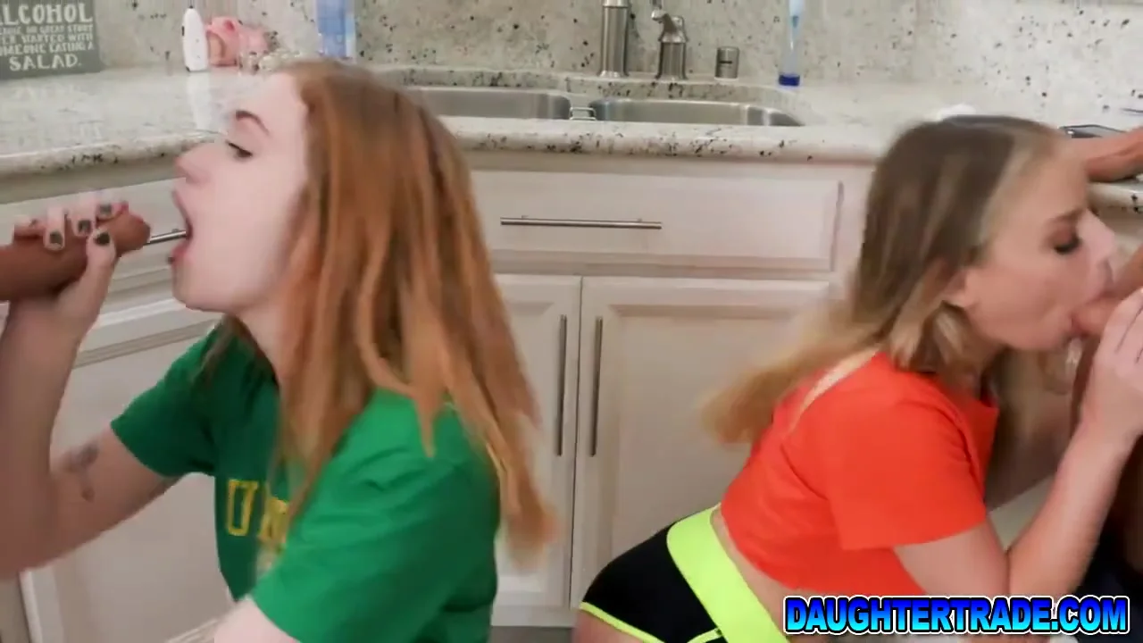 Stepdaughters Helping Their Stepdads To Have Football Season