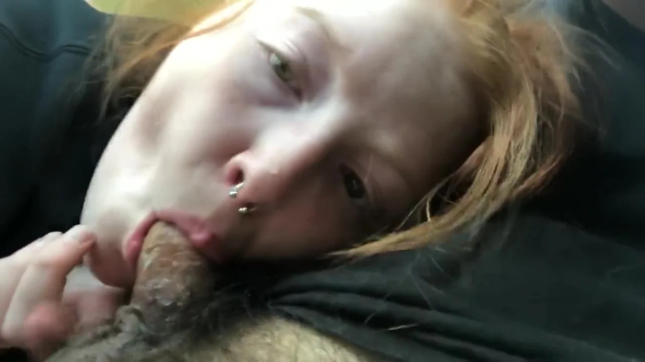 Sloppy redhead love choking on Step daddy’s dick