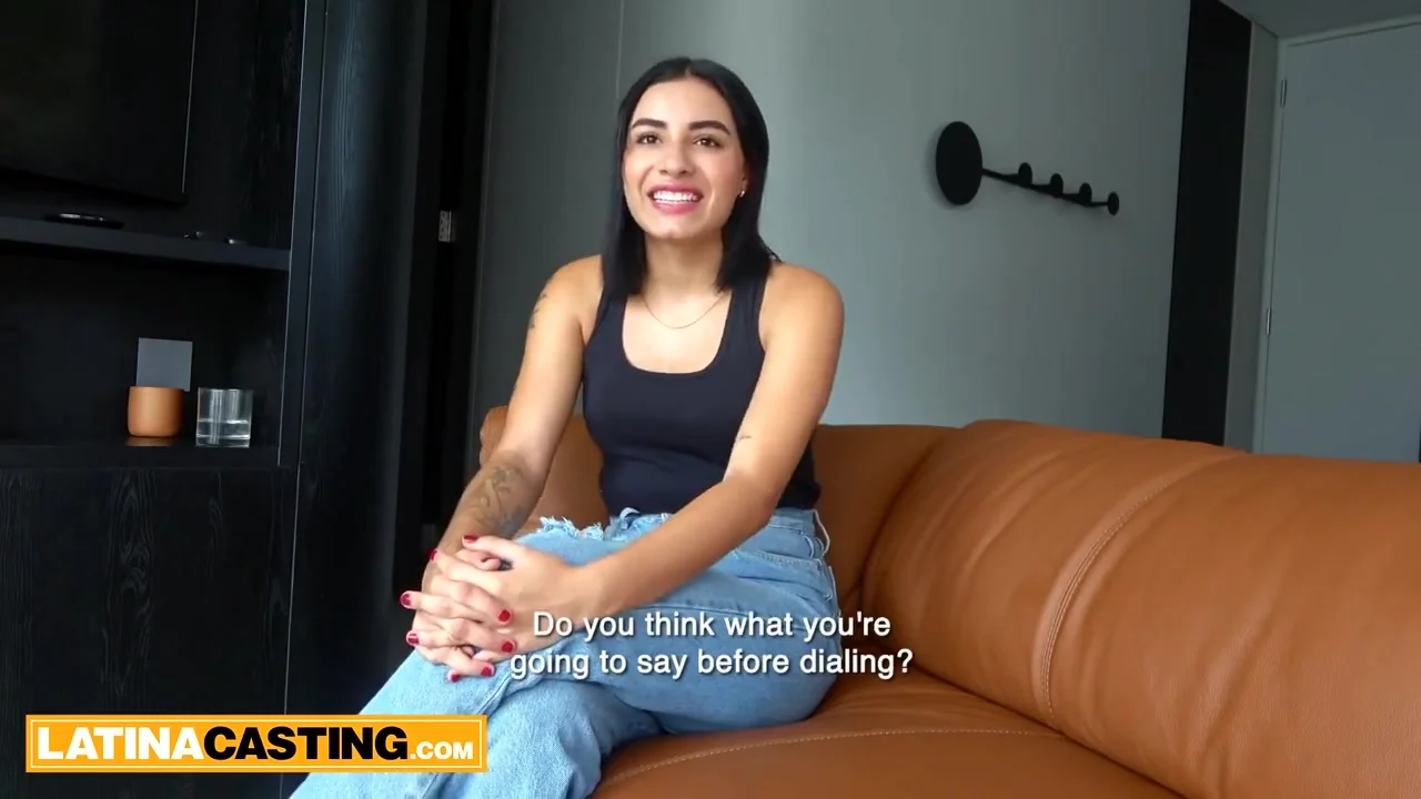 Cute Latina Teen Comes To Modeling Casting Not Wearing Panties