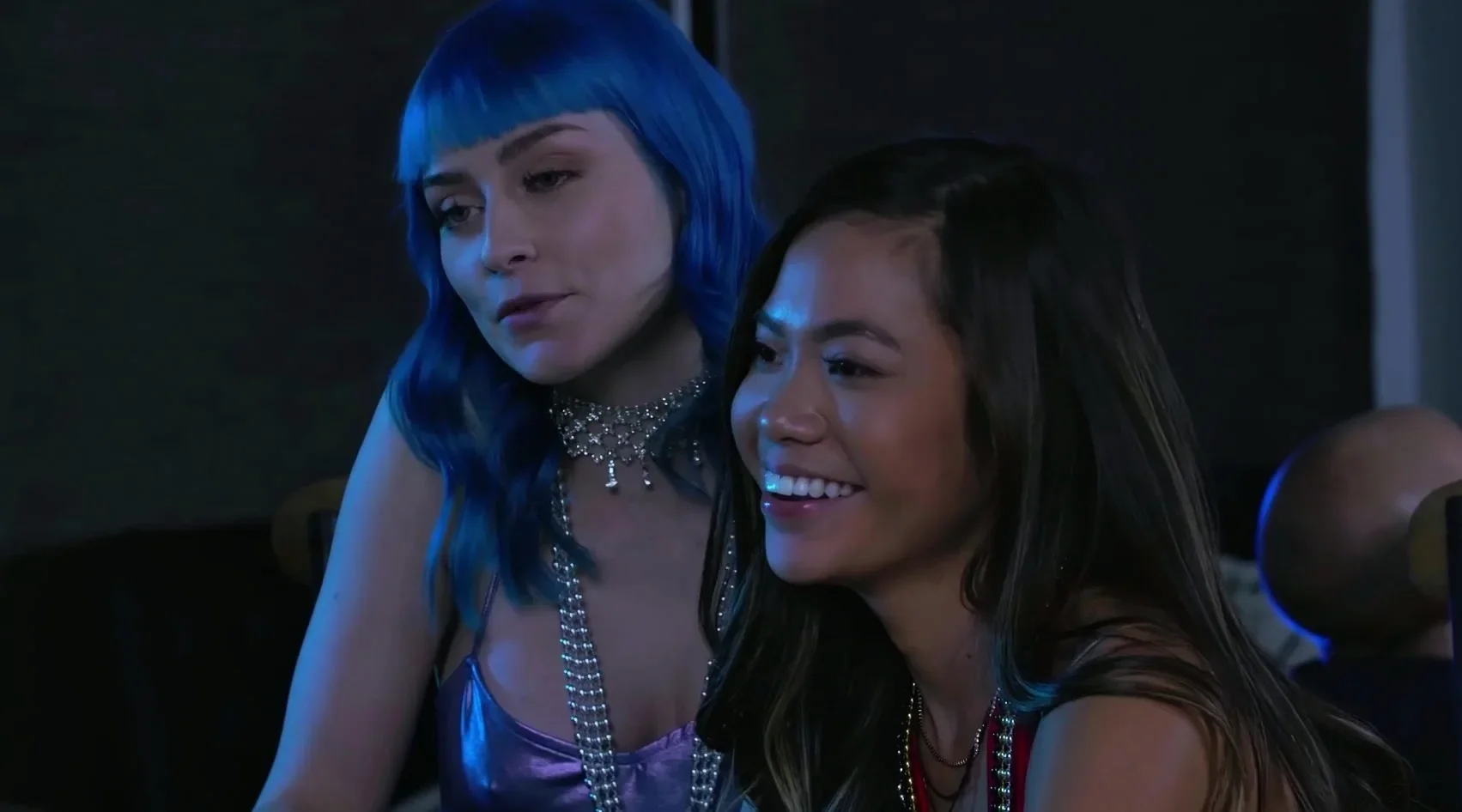 Petite asian teen and her busty GF sharing stepbros big cock