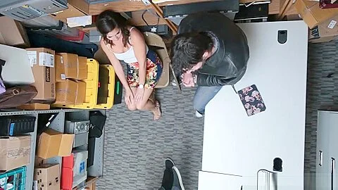 teen 18+ shoplifter fucked by security while Step dad watches