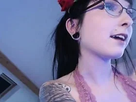Hot brunette teen cam striptease