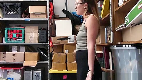 Kleptomaniac teen 18+ busted and fucked by a security guard