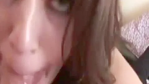 Retro amateur gagging on oldman cock
