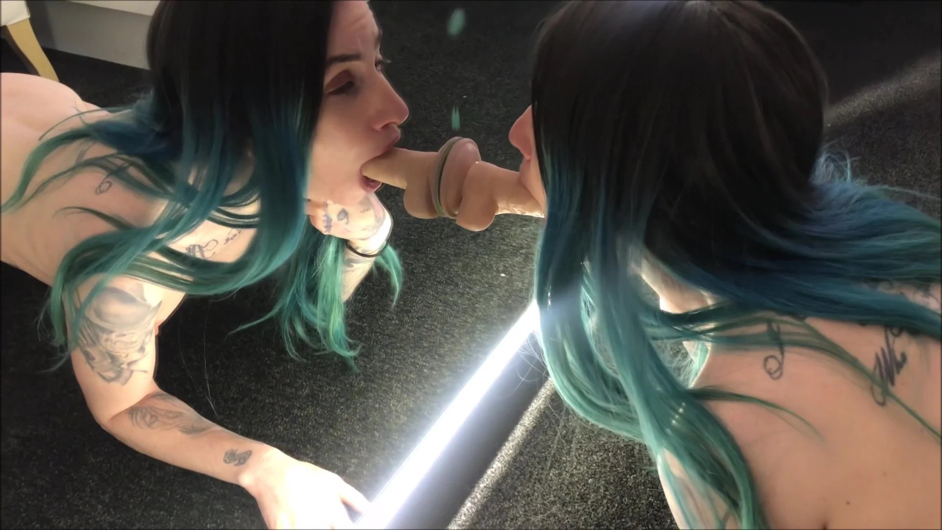 Dildo Mirror Riding And Cum - Full Vid