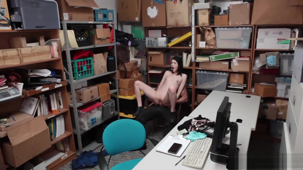 Shoplifting teen 18+ suspected and fucked by a security guy