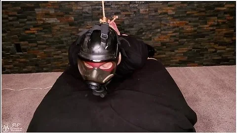 Playing With Magic Rope: Tied-up Latex Slut In A Gas Mask Made To Squirt & Have Multiple Orgasms
