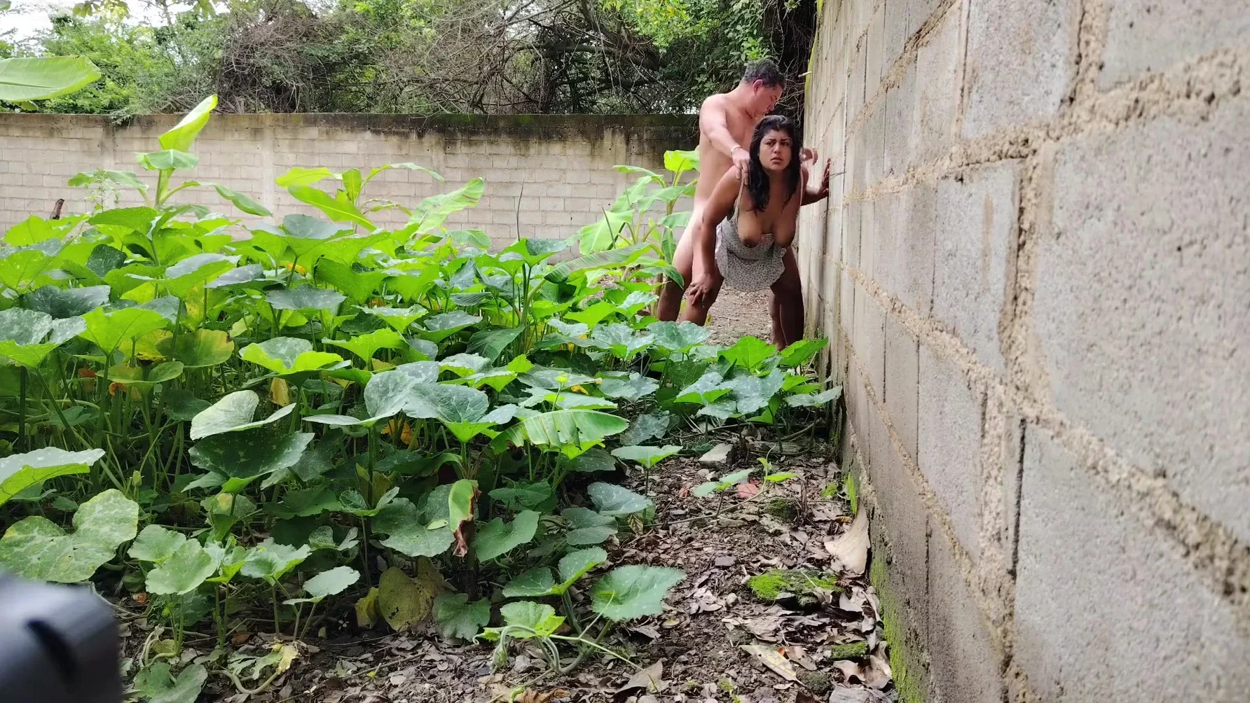 I Fuck My Stepmom Outdoors Until Her Pussy Is Full Of Cum