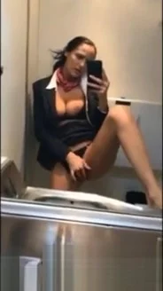 Stewardess Masturbating During Flight