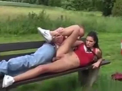 outdoor fuck, german couple have fun