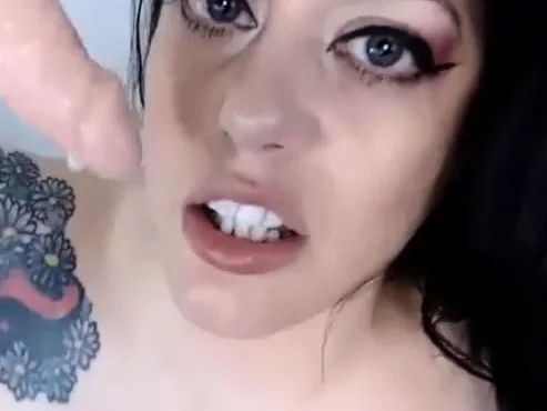 Sloppy Blowjob with Big Tits Latina on Webcam