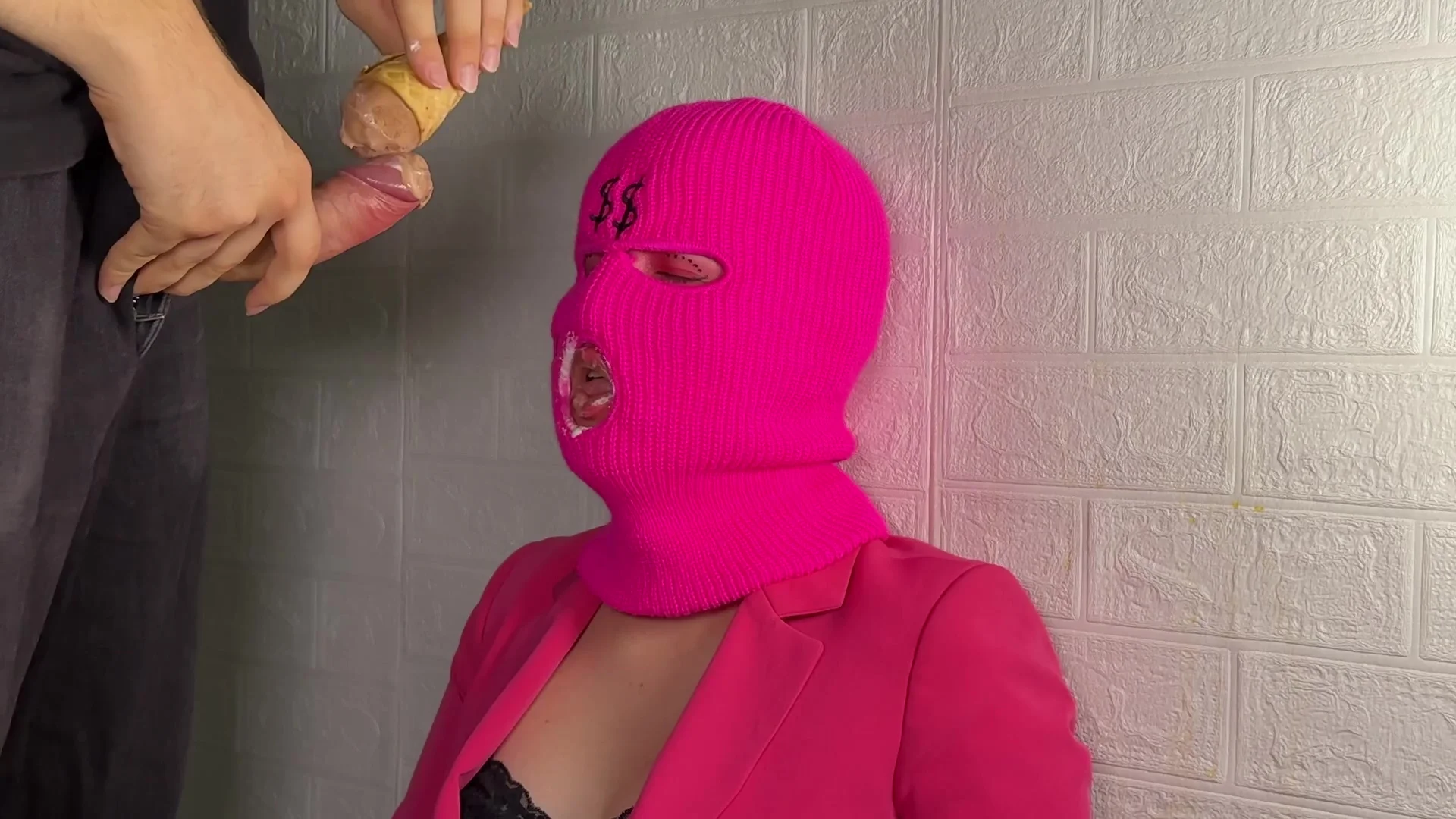 Ice Cream Game. I Caught A Thief And Made Her Play The Game Of Taste. Cumshot On Face At The End