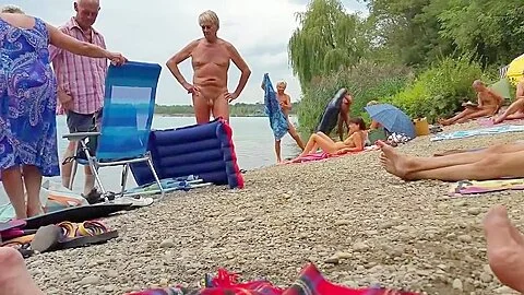 Nudist grandpa at the beach - 3