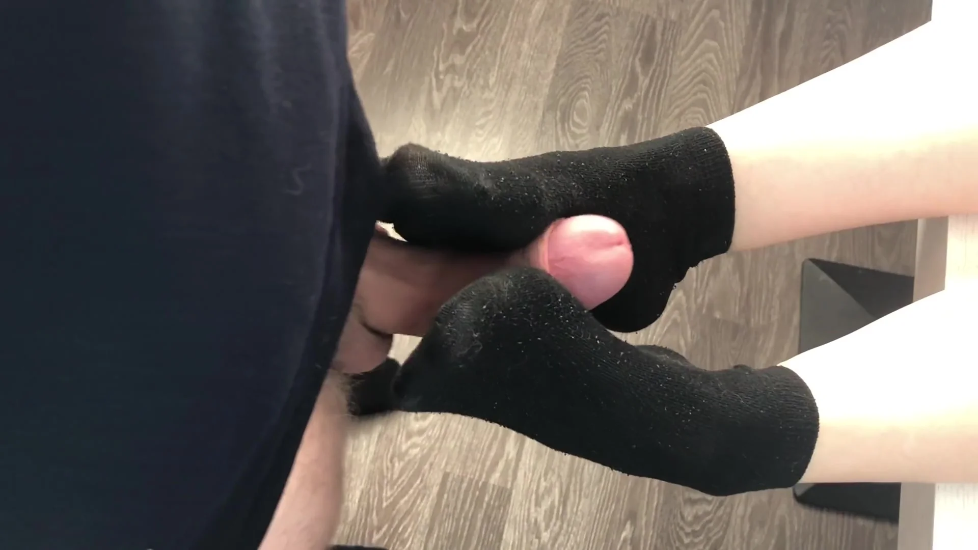 Fuck teen 18+ Girl Black Socks After Job, Foojob & Socksjob Black Socks Cum Pov