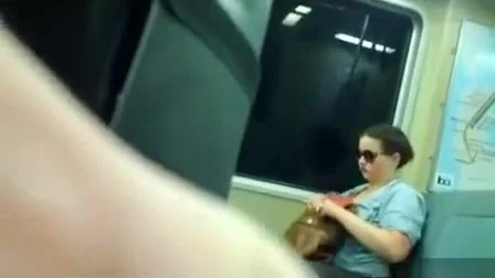 Stroking dick to a chubby woman on the train