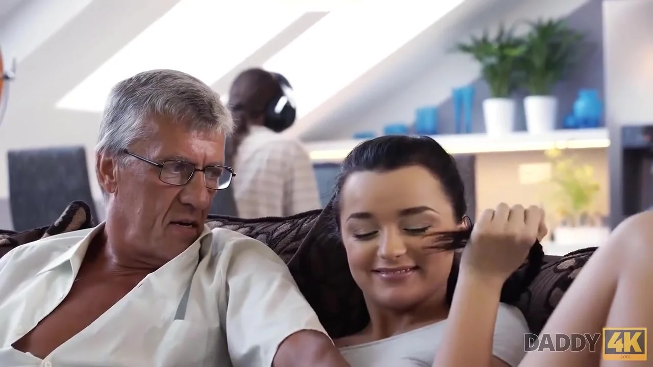 Forbidden Sex Of Old Guy And Step sons Girlfriend Ends With Facial With Daphne Klyde