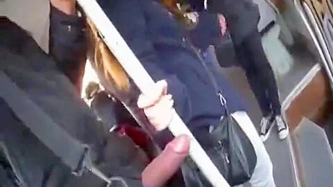 Innocent girl touches my dick on train
