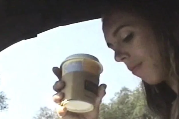 Trashy babe with tiny tits gets drilled hard and creampied in the car