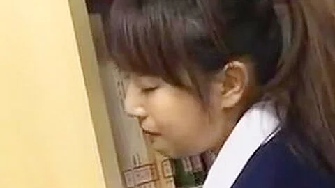 Innocent Teen In The School Library