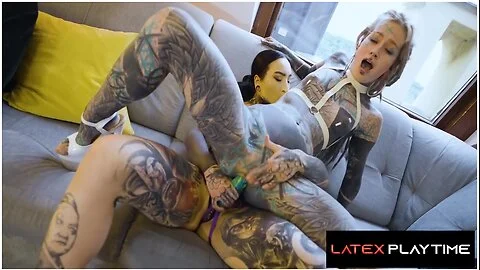 Fetish Lesbians Latex Assfucking & Strapon Nail