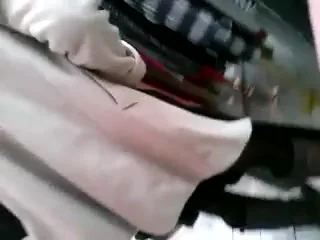 Upskirt mature with scotish skirt