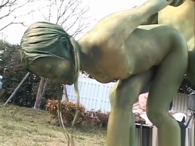 Asian chick is a statue getting some sex part4